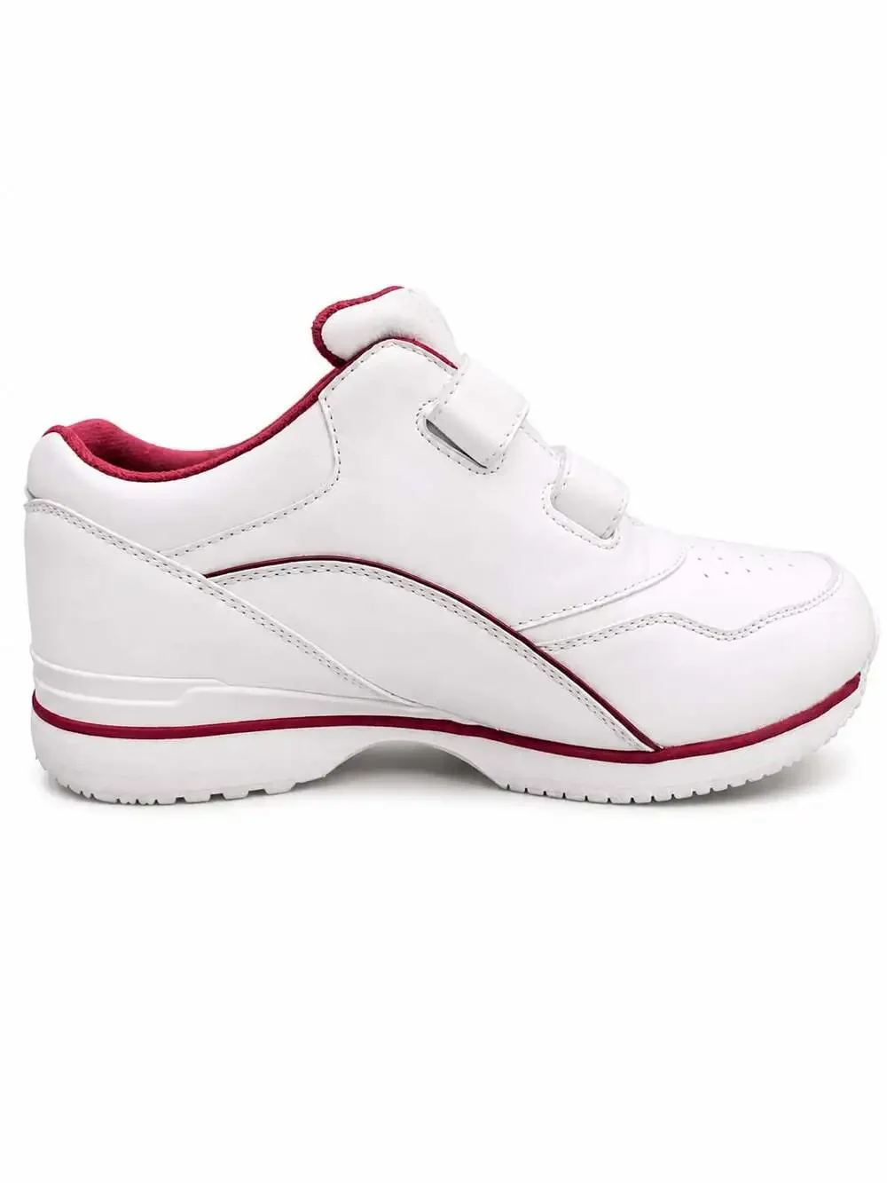 Propét Women's Tour Walker Strap Walking Shoes, White/Berry, W3902